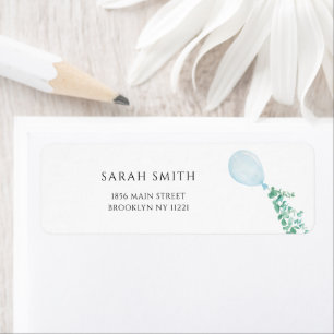 Etiqueta de dirección de devolución de Baby Shower