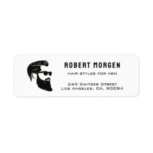 Etiqueta de dirección de devolución de barbería li