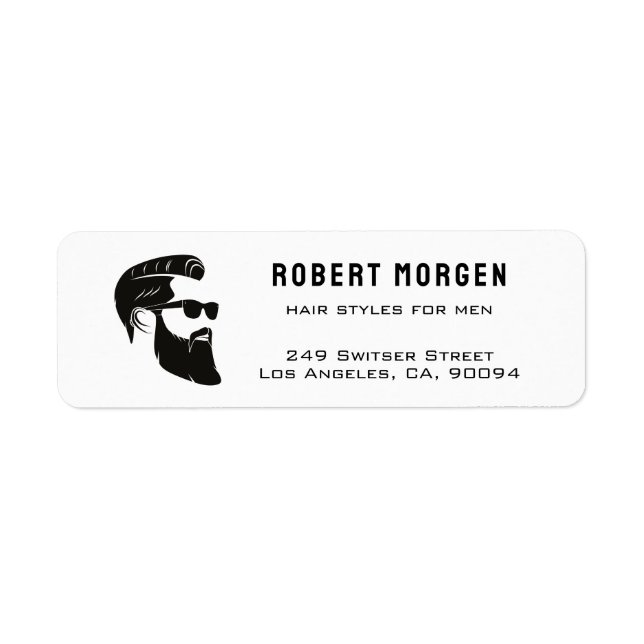 Etiqueta de dirección de devolución de barbería li (Frente)