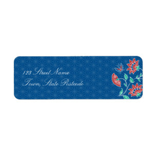 Etiqueta de dirección de devolución de Batik Flo