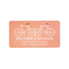 Etiqueta de dirección de devolución de bicicletas