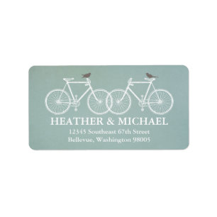 Etiqueta de dirección de devolución de bicicletas 