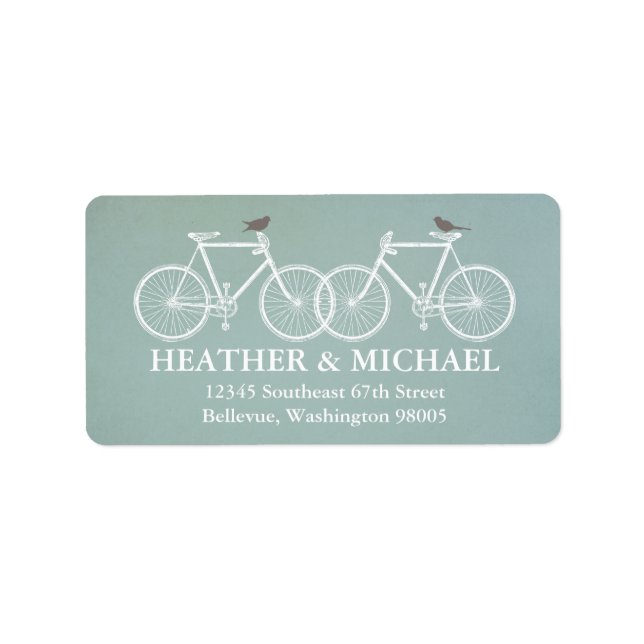 Etiqueta de dirección de devolución de bicicletas  (Frente)