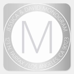 Etiqueta de dirección de devolución de blanco y fa