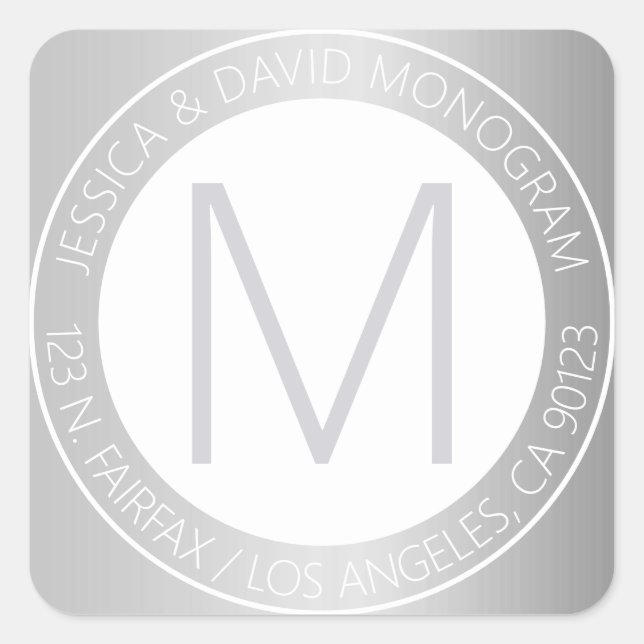 Etiqueta de dirección de devolución de blanco y fa (Anverso)