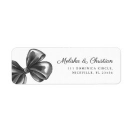 Etiqueta de dirección de devolución de boda.