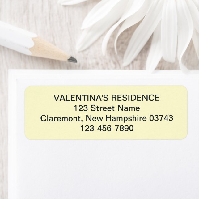 Etiqueta de dirección de devolución de boda con te (In situ)