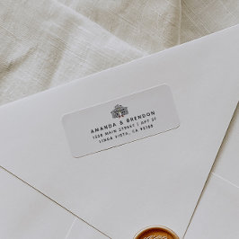 Etiqueta de dirección de devolución de Boda de bar