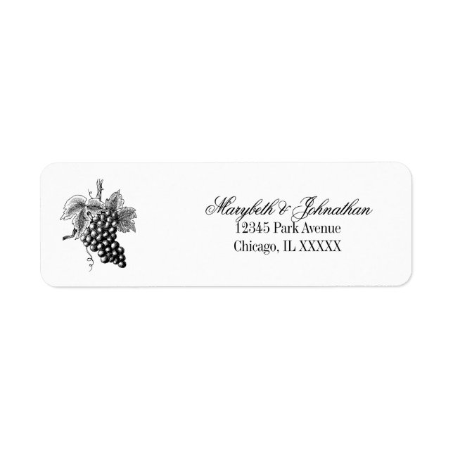 Etiqueta de dirección de devolución de Boda de cal (Frente)