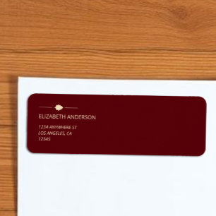 Etiqueta de dirección de devolución de boda de oto
