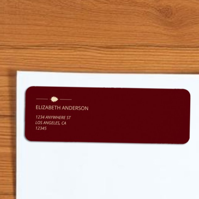 Etiqueta de dirección de devolución de boda de oto (Subido por el creador)