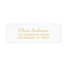 Etiqueta de dirección de devolución de Boda de tex