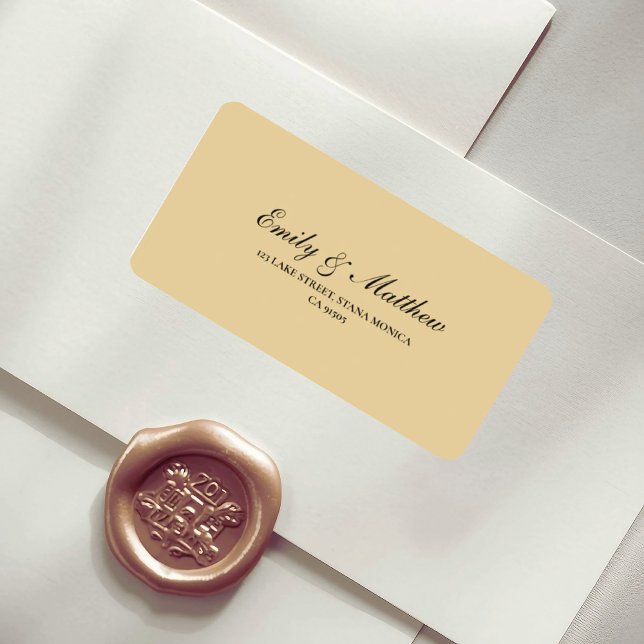 Etiqueta de dirección de devolución de boda en col (Subido por el creador)