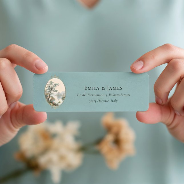 Etiqueta de dirección de devolución de boda French (Subido por el creador)