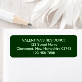 Etiqueta de dirección de devolución de boda minima