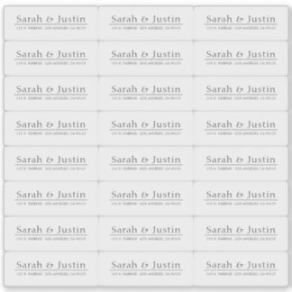 Etiqueta de dirección de devolución de Boda modern