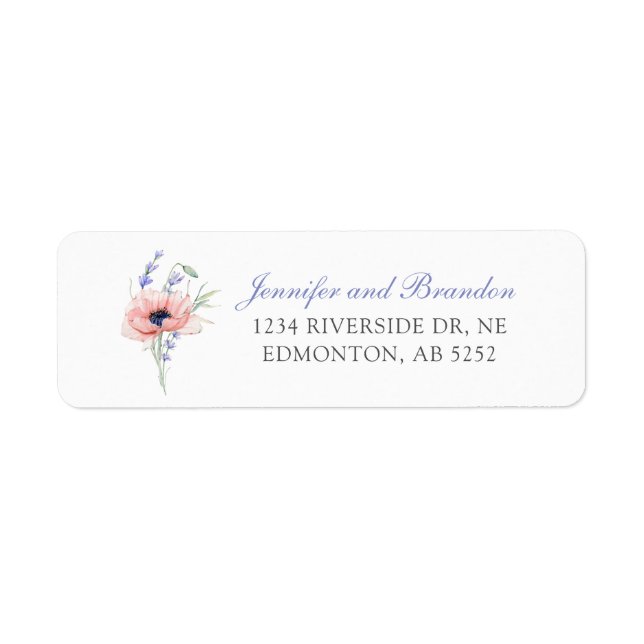 Etiqueta de dirección de devolución de boda person (Frente)