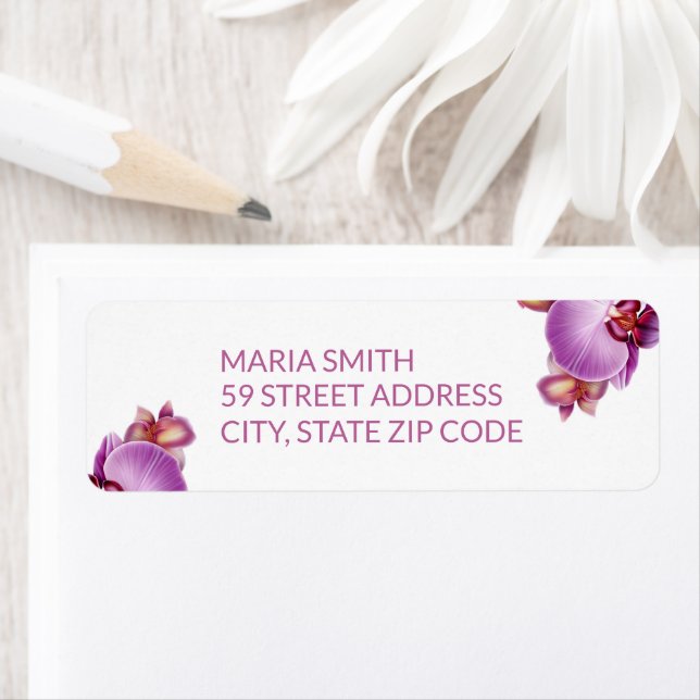 Etiqueta de dirección de devolución de Bodas de or (In situ)