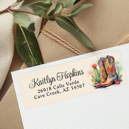 Etiqueta de dirección de devolución de boots de va