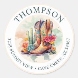 Etiqueta de dirección de devolución de boots de va