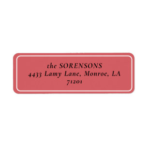 Etiqueta de dirección de devolución de BORDE BLANC