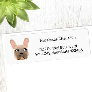 Etiqueta de dirección de devolución de Bulldog en 