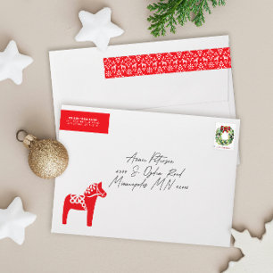 Etiqueta de dirección de devolución de caballo Dal