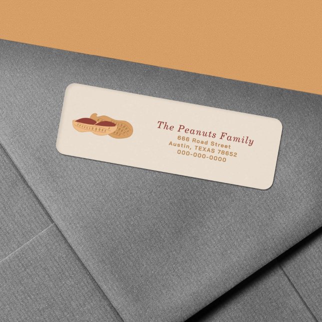 Etiqueta de dirección de devolución de cacahuetes (Peanuts Return Address Label)