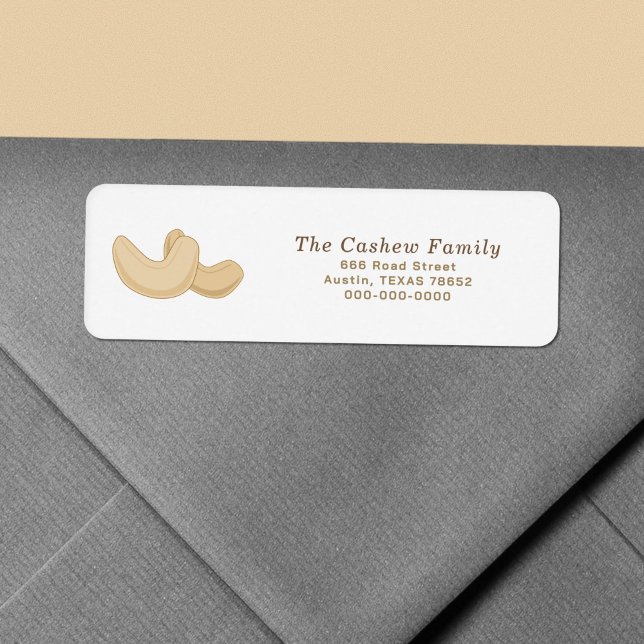 Etiqueta de dirección de devolución de cajón (Cashew Return Address Label)