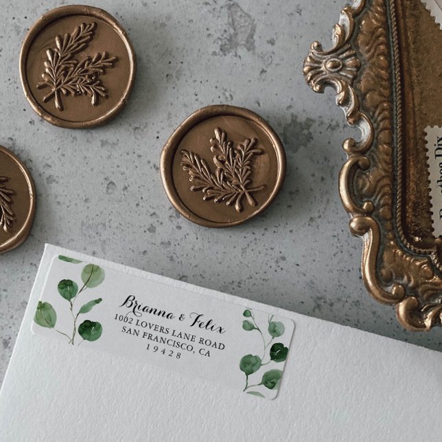 Etiqueta de dirección de devolución de caligrafía  (Subido por el creador)