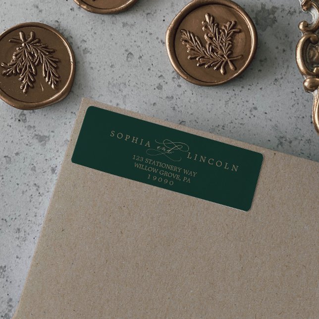 Etiqueta de dirección de devolución de caligrafía  (Subido por el creador)