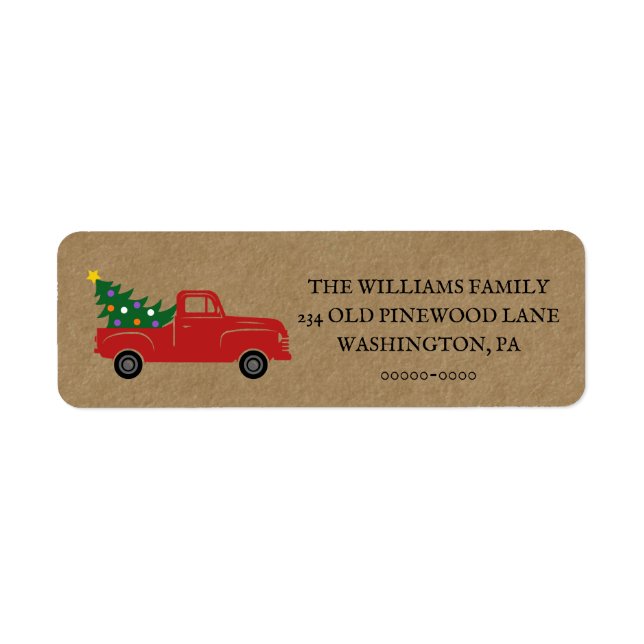 Etiqueta de dirección de devolución de camiones de (Frente)