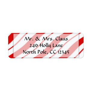 Etiqueta de dirección de devolución de candy