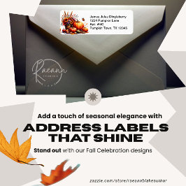 Etiqueta de dirección de devolución de celebración