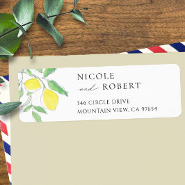 Etiqueta de dirección de devolución de color de ag