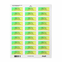 Etiqueta de dirección de devolución de colores tro