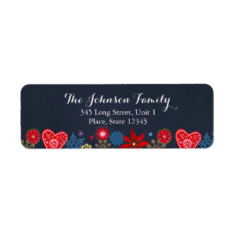 Etiqueta de dirección de devolución de copos de ni