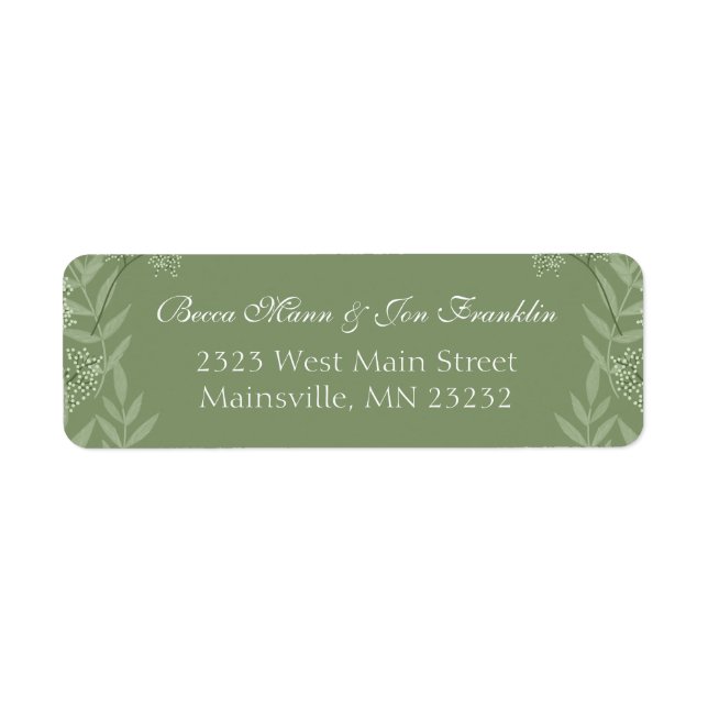 Etiqueta de dirección de devolución de cosecha de  (Frente)