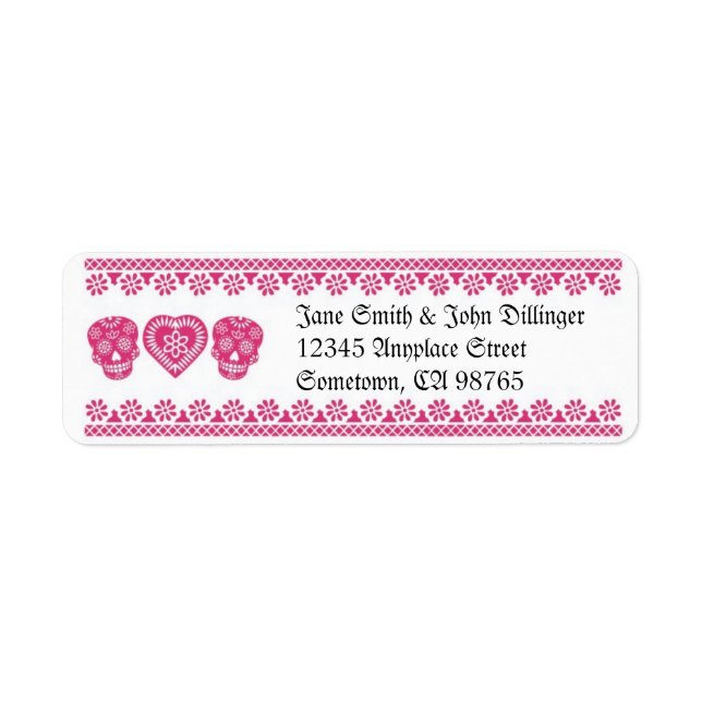 Etiqueta de dirección de devolución de cráneos mex (Frente)