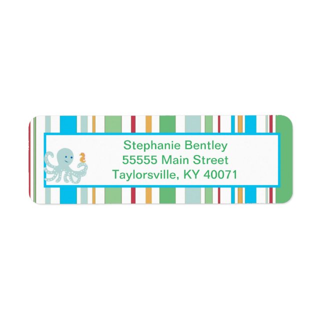 Etiqueta de dirección de devolución de creatura de (Frente)