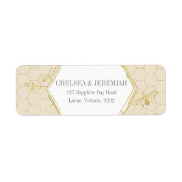 Etiqueta de dirección de devolución de crema de or