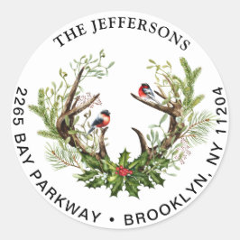 Etiqueta de dirección de devolución de cuernos de