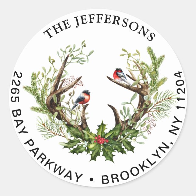 Etiqueta de dirección de devolución de cuernos de  (Anverso)