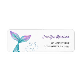 Etiqueta de dirección de devolución de cumpleaños 