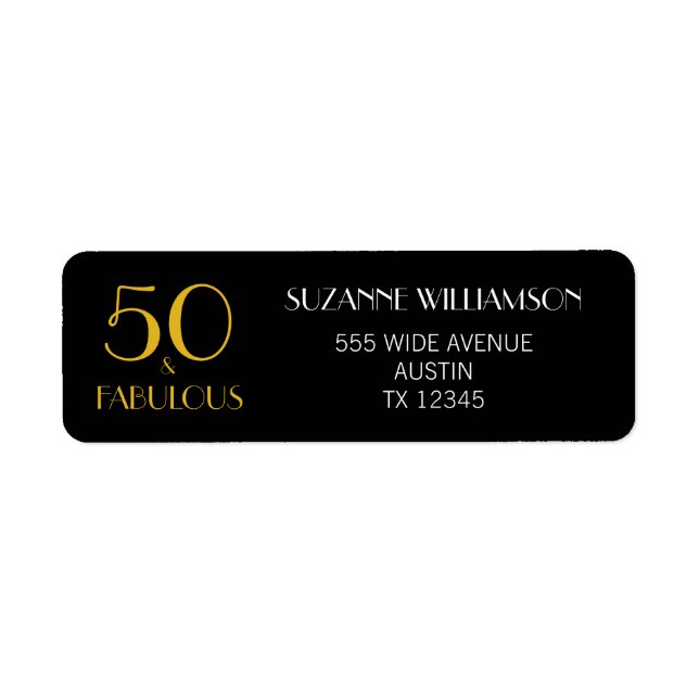 Etiqueta de dirección de devolución de cumpleaños  (Frente)