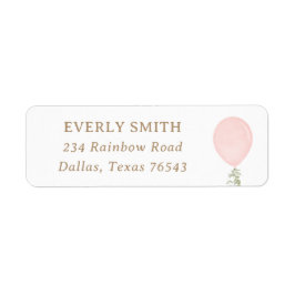 Etiqueta de dirección de devolución de cumpleaños