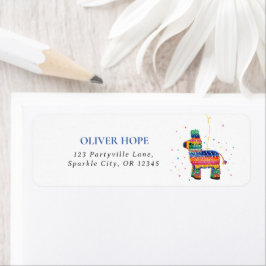 Etiqueta de dirección de devolución de cumpleaños 