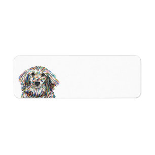 Etiqueta de dirección de devolución de Dachshund