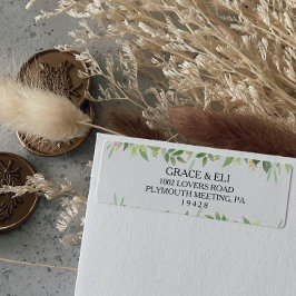 Etiqueta de dirección de devolución de destino de 