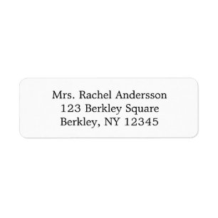 Etiqueta de dirección de devolución de dirección d